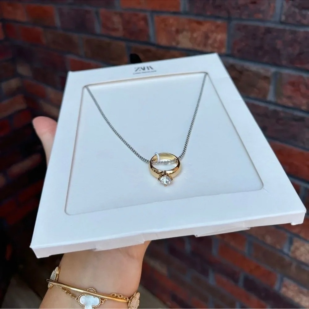 ZARA JEWEL WEDDING BAND NECKLACE - Picture 9 of 9